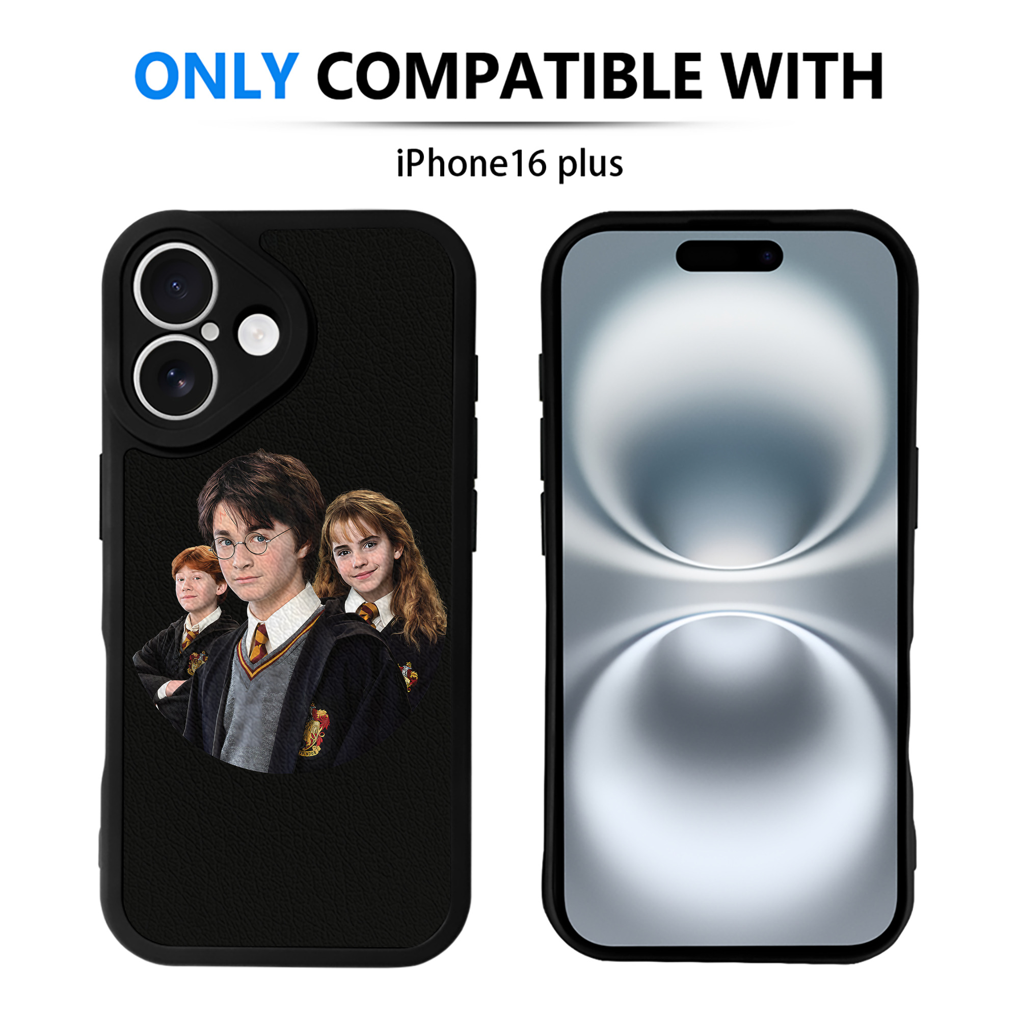 （画像用） Harry Potter ハリー・ポッターシリーズ 【iPhone 16シリーズ対応】シリコンスマホケース（レザー調） 材質：シリコン